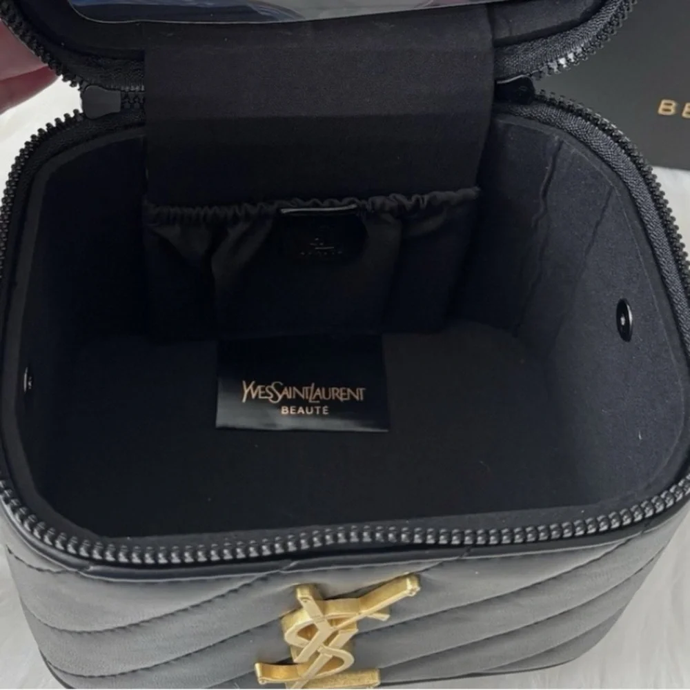 Saint Laurent Black Quilted Bag with Gold YSL Hardware - Picture 7 of 14